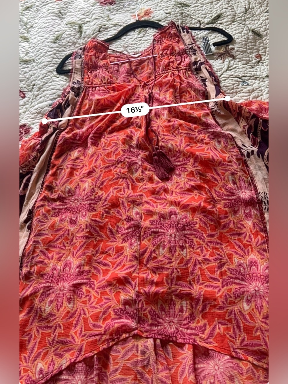 Free People Flowy Chiffon Floral Paisley Print Tunic Size XS Boho Lightweight - Picture 11 of 12